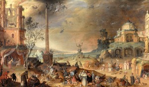 Witches' Sabbath by Claes Jacobsz van der Heck, created 1636, in panel; oil paint (paint). Download this artwork as a high-resolution wallpaper for desktop, tab — Claes Jacobsz van der Heck Wallpaper