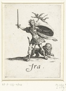 Woede by Jacques Callot, created 1618 - 1625, in paper; etching. Download this artwork as a high-resolution wallpaper for desktop, tablet, or mobile. — Art Picture