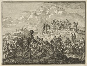Wonderbare spijziging by Jan Luyken, created 1712, in paper; etching. Download this artwork as a high-resolution wallpaper for desktop, tablet, or mobile. — Art Wallpaper