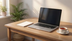 Ein ordentlicher und friedlicher täglicher Arbeitsplatz
