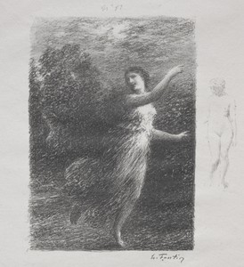 XXIV by Henri Fantin-Latour, created c. 1905, in lithograph. Download this artwork as a high-resolution wallpaper for desktop, tablet, or mobile. — Art Wallpaper