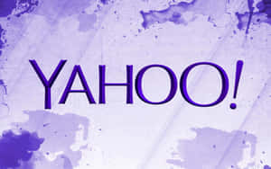 Yahoo logo in bold purple on a watercolor background. — Yahoo Wallpaper