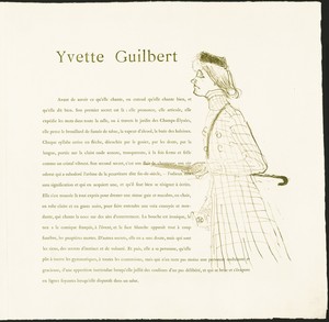 Yvette Guilbert by Henri de Toulouse-Lautrec, created 1894, in Lithograph with letterpress, on ivory laid paper. Download this artwork as a high-resolution wall — Henri de Toulouse-Lautrec Wallpaper