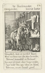 Zadelmaker by Caspar Luyken, created 1694, in paper; etching. Download this artwork as a high-resolution wallpaper for desktop, tablet, or mobile. — Art Wallpaper