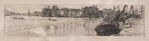 Zaltieri by Otto H. Bacher, created 1880, in etching. Download this artwork as a high-resolution wallpaper for desktop, tablet, or mobile. — Otto H. Bacher Wallpaper