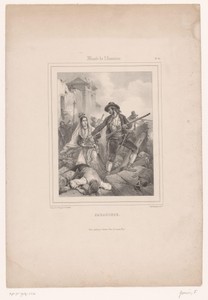Zaragoza belegerd by François Grenier, created c. 1838, in paper; lithography. Download this artwork as a high-resolution wallpaper for desktop, tablet, or mobi — François Grenier Wallpaper