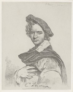 Zelfportret by Cornelis Kruseman, created 1807 - 1857, in paper; etching. Download this artwork as a high-resolution wallpaper for desktop, tablet, or mobile.