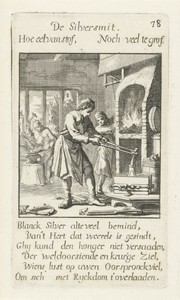 Zilversmid by Jan Luyken, created 1694, in paper; etching. Download this artwork as a high-resolution wallpaper for desktop, tablet, or mobile. — Art Wallpaper