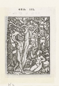 Zondeval by Hans Holbein (II), created 1524 - 1526, in paper; houtsnede. Download this artwork as a high-resolution wallpaper for desktop, tablet, or mobile. — Hans Holbein (II) Wallpaper