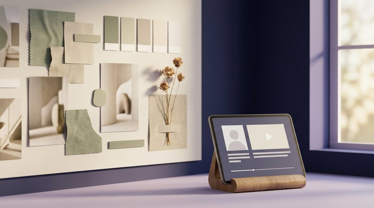 Using Video Transcripts to Find Wallpaper and Aesthetic Ideas: Mining Mood Boards from Creator Talks